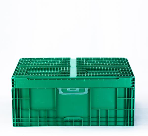 Container de armazenamento de ferramentas da UE personalizado 800x600x340mm Caixa de plástico movível dobrável