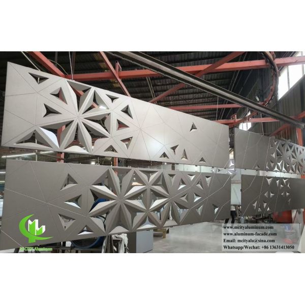 Exterior Grade Aluminum Facade Panel with Laser Cut 3D Shape and Customizable Patterns
