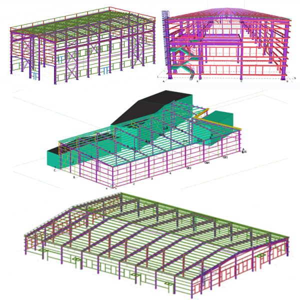 Heavy Duty Workshop Steel Structure Modern Industrial Workshop Shed Hurricane Resistant