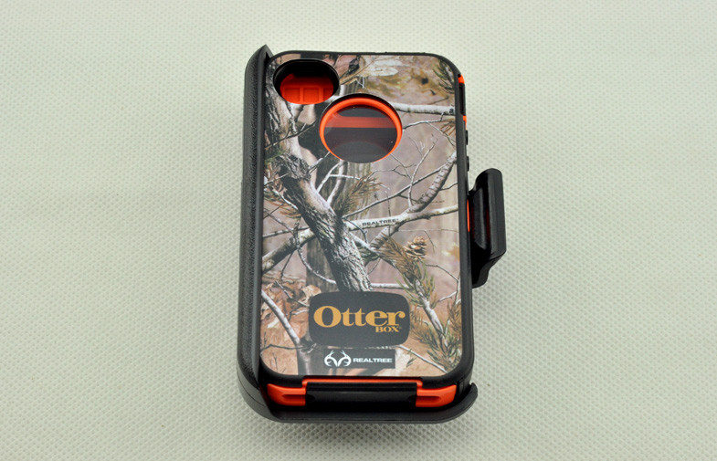 Realtree Outerbox For Iphone 4 Hard Shell Case ,3 Layers TPU With AP Blazed