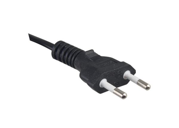 Black Pvc Brazil Power Cable 2pin Plug Retractable Power Cord For Home Appliance