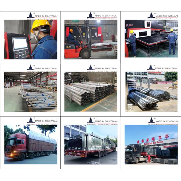 Archaized Stainless Steel L6000mm Solar Bus Shelter