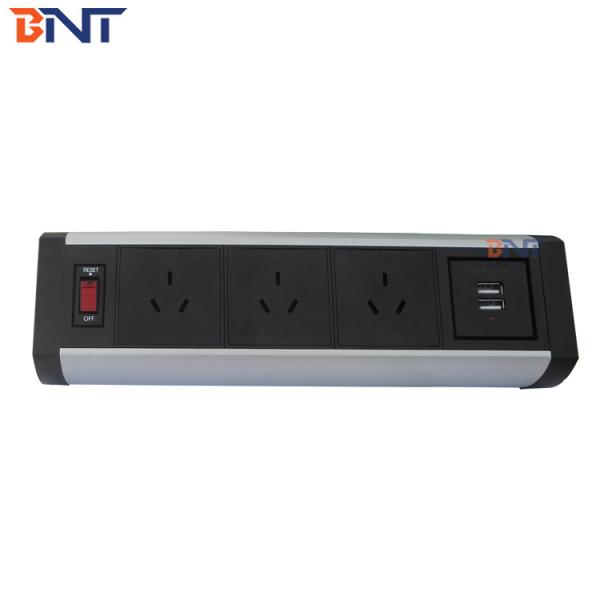 2020 new style without cut out hole clamp on desktop power socket for conference desktop