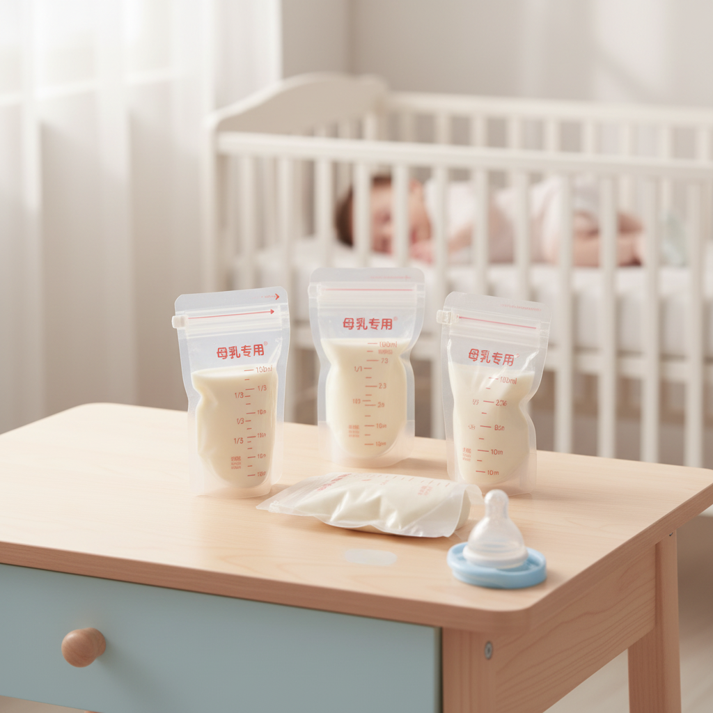 Custom Breast Milk Exclusive Storage Bags - 100ml Reusable Sealed Pouches with Clear Measurement Markings