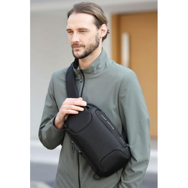 Оптовая водонепроницаемая дизайнерская противоугонная сумка на заказ с логотипом USB для мужчин