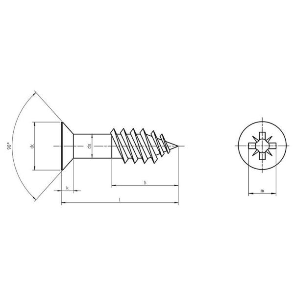 Din7997 Stainless Steel Metal Screws Q195 Cross Recessed Countersunk Head Screw