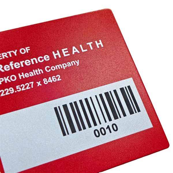 Custom Square Aluminum Barcode Tags Medical Grade Durable Asset Labels