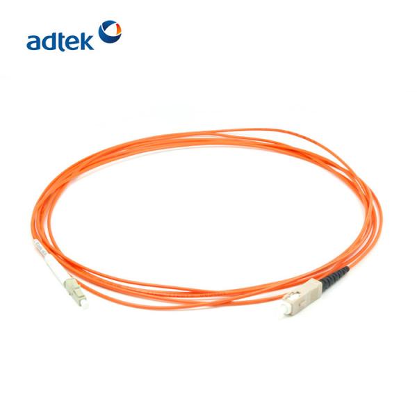 Multimode LC/UPC To SC/UPC DX OM2 Fiber Optic Cable Orange For Data Center