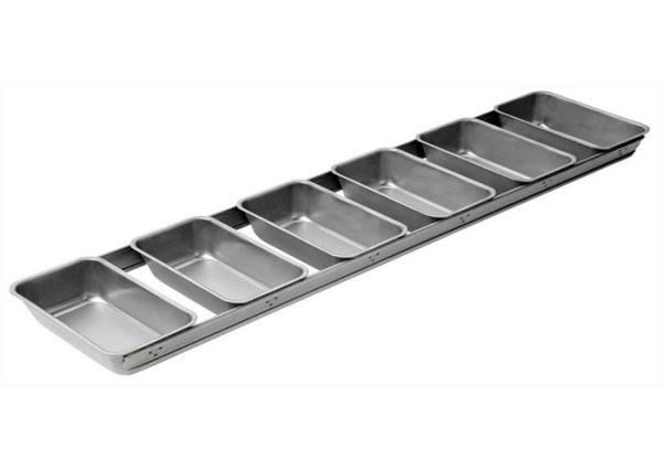 RK Bakeware China Foodservice NSF 6 Strap Glazed Aluminum Loaf Pans Aluminized Steel Bread Loaf Pan