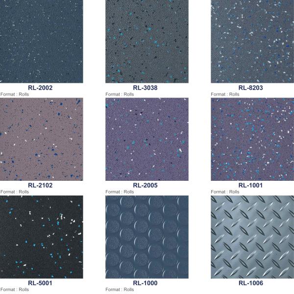 Grey Non Slip Vinyl Flooring Commercial PVC Industrial Non Slip Vinyl Flooring