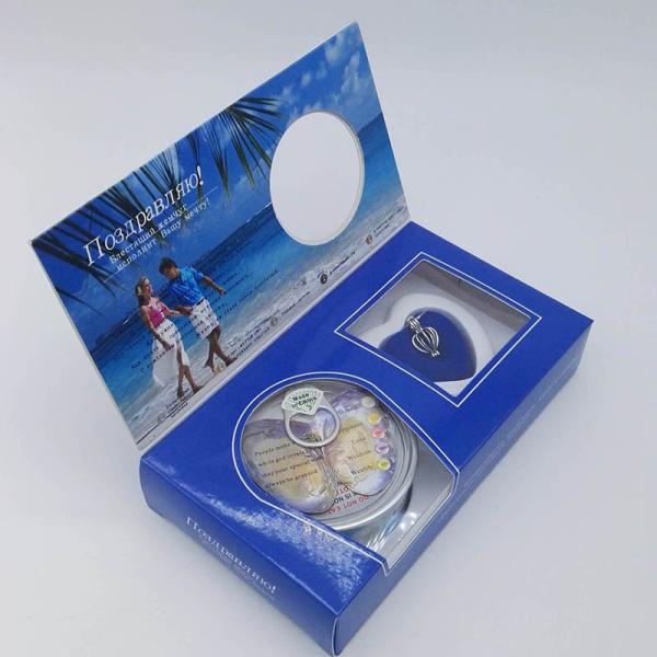 Russian Versions Color Box Love Pearl Necklace Gift Box With Fashion Cage Pendant for Birthday or Holiday Gift