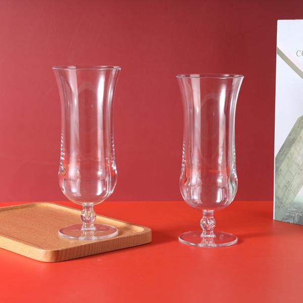 460ml Unbreakable Plastic Hurricane Glasses Juice Martini Plastic Cocktail Glasses 15oz