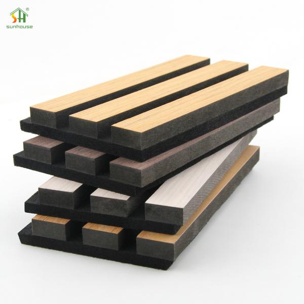 Sunhouse Modern Design Akupanel Wooden Slat Acoustic Panels with Customized Color and Polyester Fiber Material for Total Project Solutions