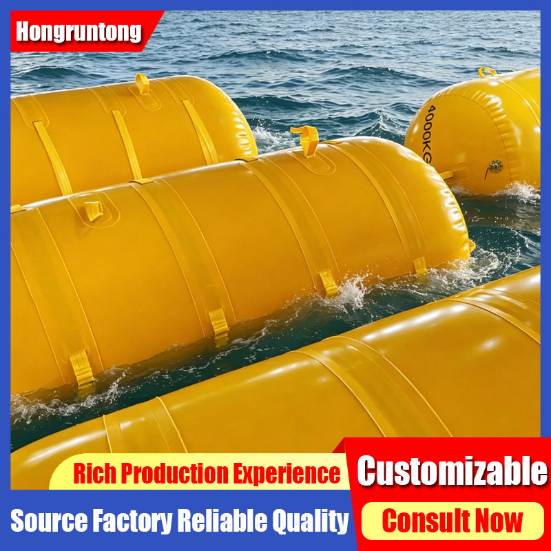 Underwater Lift Bags with PVC Coating Fabric and 200kg to 50 Tons Lifting Capacity in Cylindrical Type