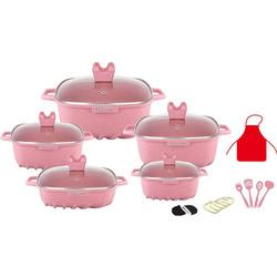 Brand New Design 22Pcs White Kitchen Ware Set Aluminum Nonstick Cookware Cooking Pot Sets
