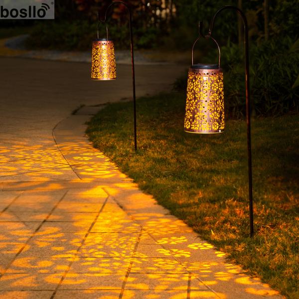 OEM Декоративные наружные солнечные фонари 1.2V 1600MAH Солнечная кованая железная лампа