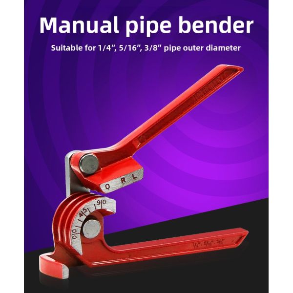 3 in 1 Manual Tube Bender for 6mm 8mm 10mm Copper Tubing, Metric & Imperial Three Groove Pipe Bending Tool