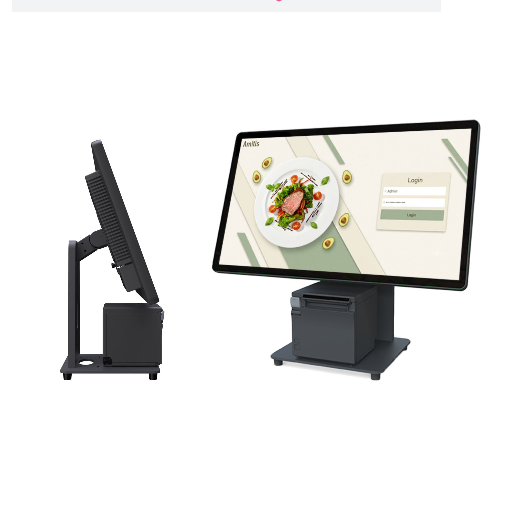 15.6 Inch Windows POS Terminal Rotatable Screens All In One Checkout Cash Register
