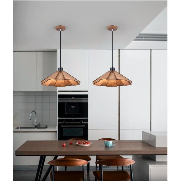 Люстра чайной комнаты небольшой Адвокатуры ресторана привесной лампы соломенной шляпы искусства древесины Wabi Sabi домашняя