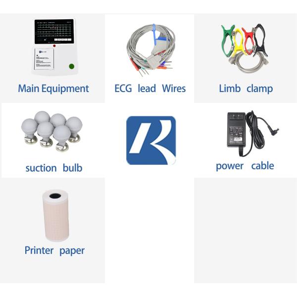 Приспособьтесь к 100-240V медицинские каналы 12 машины 3 Ekg Ecg водят Electrocardiograph