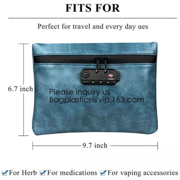 Activated Carbon Lined Odor Small Smell Proof Bag For Weed With Waterproof Zipper,Smellproof Pouch Stylish Secire Lock B