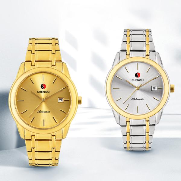 Fashion Stainless Steel Alloy Case 3ATM Automatic Mechanical Watch For Business Men