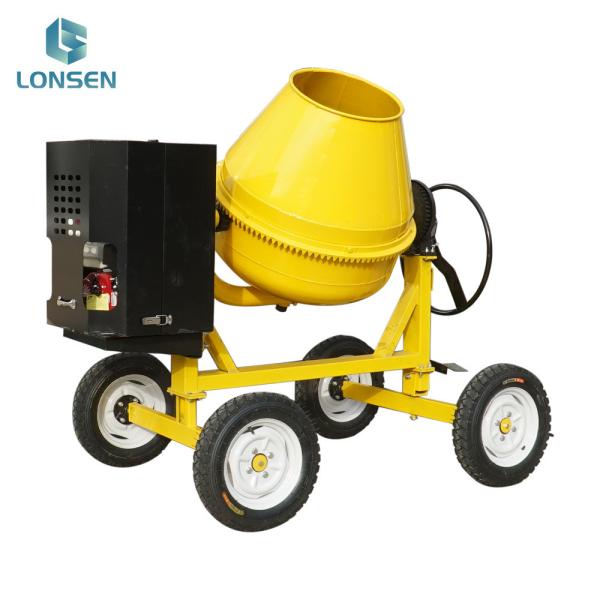 400kg Weight 500L Mobile Portable Concrete Mixer with 2 Tyre Performance Gasoline Power Type