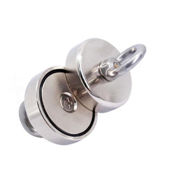 Antirust Neodymium Eyebolt Magnet Rare Earth Fishing Magnets With Countersunk Hole