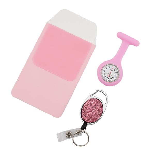 Silicone Doctor and Nurse Watch Fob Pocket Watch Brooch Lapel with Clip Medical Nurse Quartz Watch Timepiece Unisex Drop