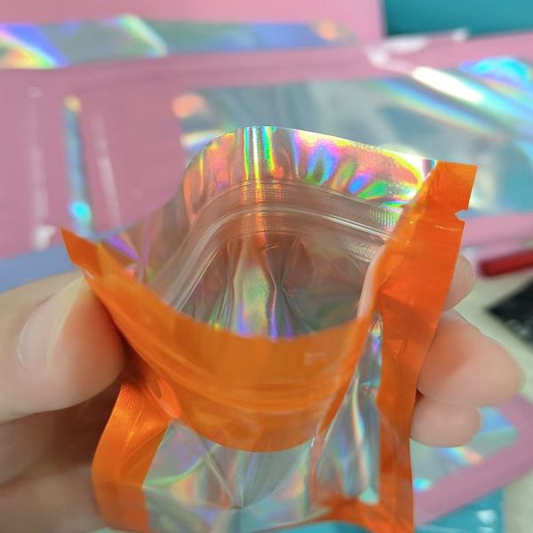 LDPE Plastic Express Delivery Color Window Holographic Selfsealing YinYang Bag Reusable Sealing Packaging Jewelry Electronic Pouch Plasticbag