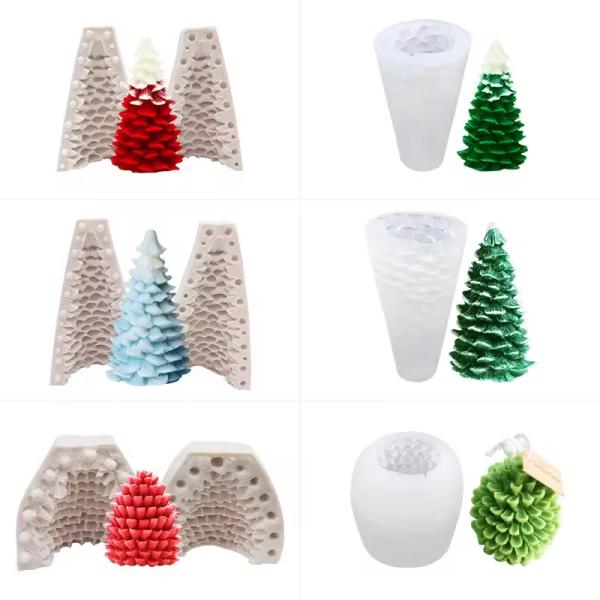 Silicone Soap Candle Mold Luxury Decorative Christmas Tree Cake Mold
