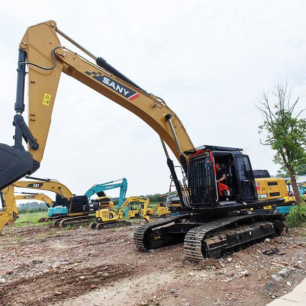 SY305 Used SANY Excavators 210kw Rated Power Large Size Digger High Efficiency