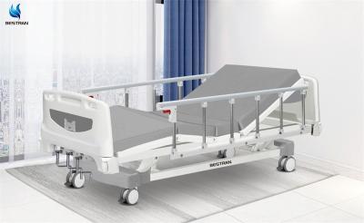 Stainless Steel Cranks Manual Hospital Bed Adjustable Backrest Leg Rest And Height