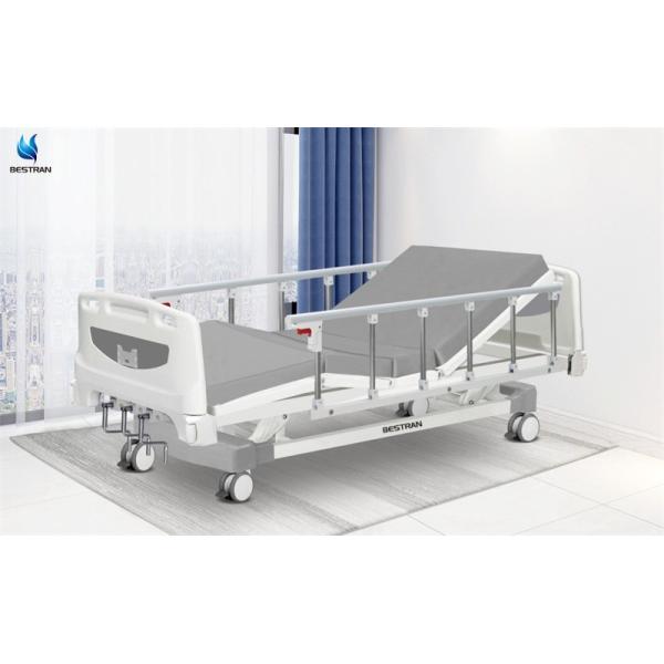 Stainless Steel Cranks Manual Hospital Bed Adjustable Backrest Leg Rest And Height