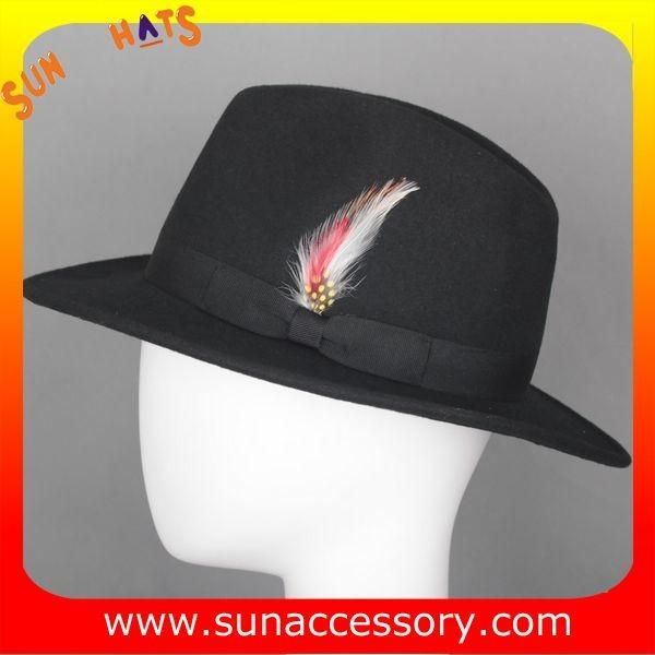 0070371 Sun Accessory customized  winter wool felt fashion style fedora  hats  ,men hats and caps wholesaling