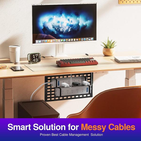 Офисный стол Домашний стальной кабельной организатор поднос экономия места под столом панель проволочной стойки