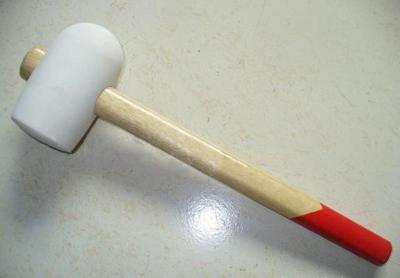 soft face hammer with wooden shaft, rubber hammer with wood shaft