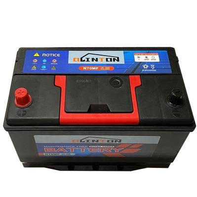 Sealed Lead Acid Excavator Battery N70MF 12V 70AH For Deep Cycle Storage Trustworthiness