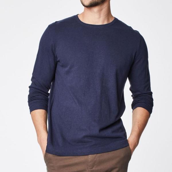 Eco Friendly Round Neck Hemp Cotton Clothing Long Sleeve Blank Design