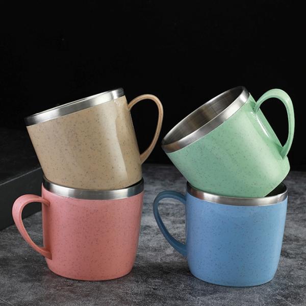 Stainless Steel Coffee Mug With Handle 220ml Capacity For Children's Snacks And Drinks