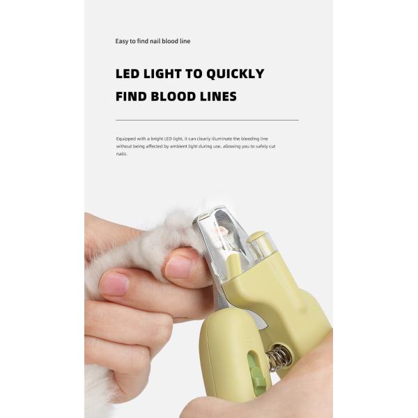Clippers para uñas de mascotas de luz LED Professional Trimmer eléctrico para uñas de perro