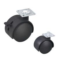 Nylon 1.5 Inch Caster Wheel , 40lbs Capacity Twin Wheel Swivel Caster