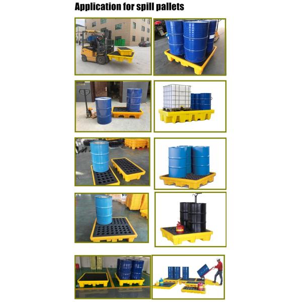 32kg Single Faced Style HUADING Oil Spill Pallet for Two Drums Truck Transportation