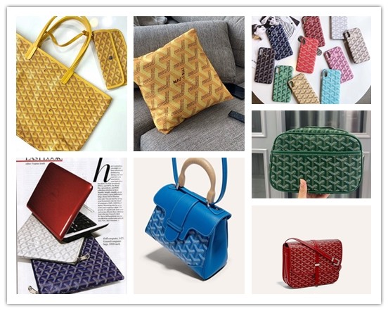 Имитированный Goyard стиль ПВХ кожи с щеткой основы для сумочки упаковки коробки телефонного чехла Декорации использования