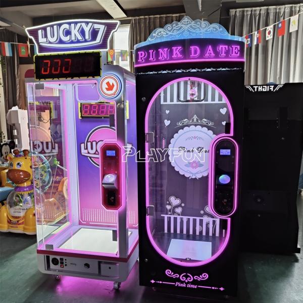 Arcade Coin Operated Game Machine Shopping Mall Lucky 7 Cut Prize Big Dolls Prix Ciseaux Machine de jeu de coupe