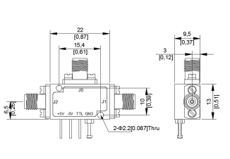 0.5 до 26 ГГц SPDT Absorptive PIN Diode Switch