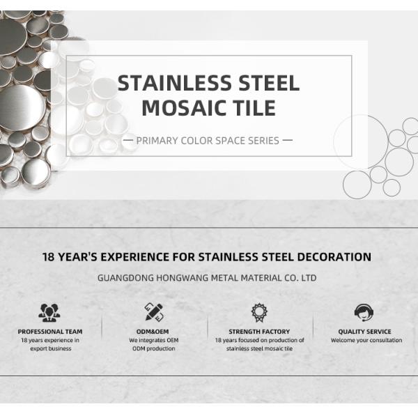 Плитка Grand Metal Bathroom 8mm металлическая Пенни плиток мозаики нержавеющей стали серебряная