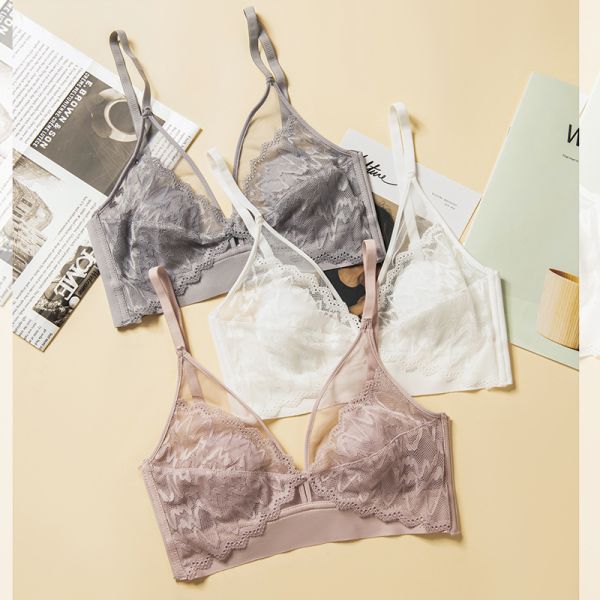 High Quality Cheap Price Seamless Women Bra Lace Design Sexy Wire-Free Adjusted Straps Women Lace Bra Underwear