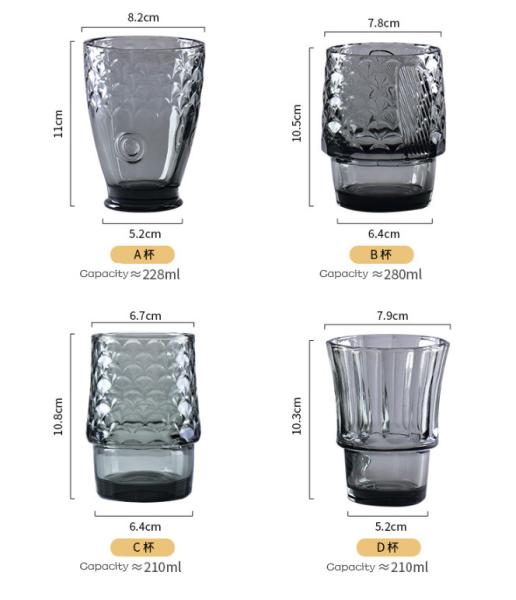 Gelas de bebida em forma de peixe para decoração doméstica