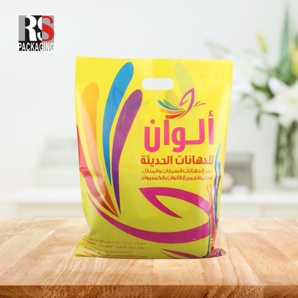 Пластиковая ручка торговая сумка перерабатываемая гравировка печать для бутика